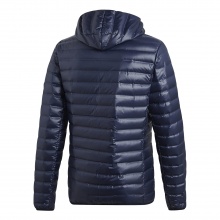 adidas Daunenjacke Varilite Hooded (wind- und wasserabweisend, Kapuze) inkblau Herren